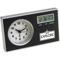 Octave Analog Quartz Desk Alarm Clock & Thermometer